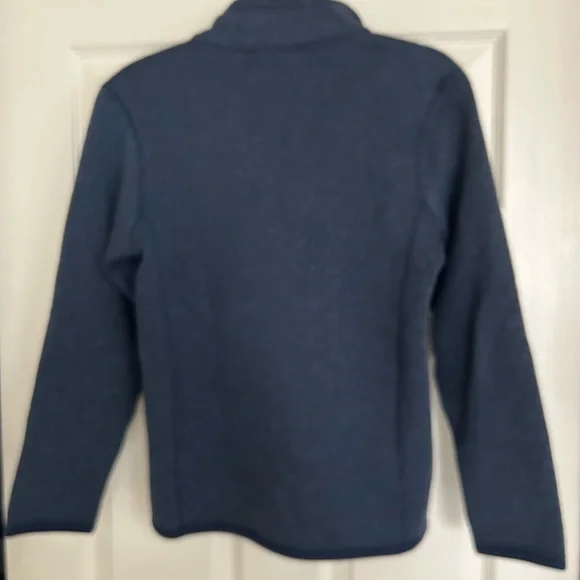 Patagonia Kids Navy Blue Quarter-Zip Fleece Pullover - Picture 2 of 3